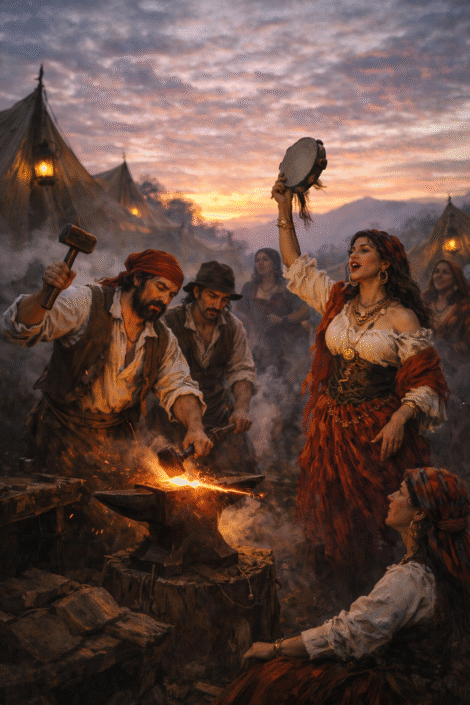 Le choeur de gitans façon photo